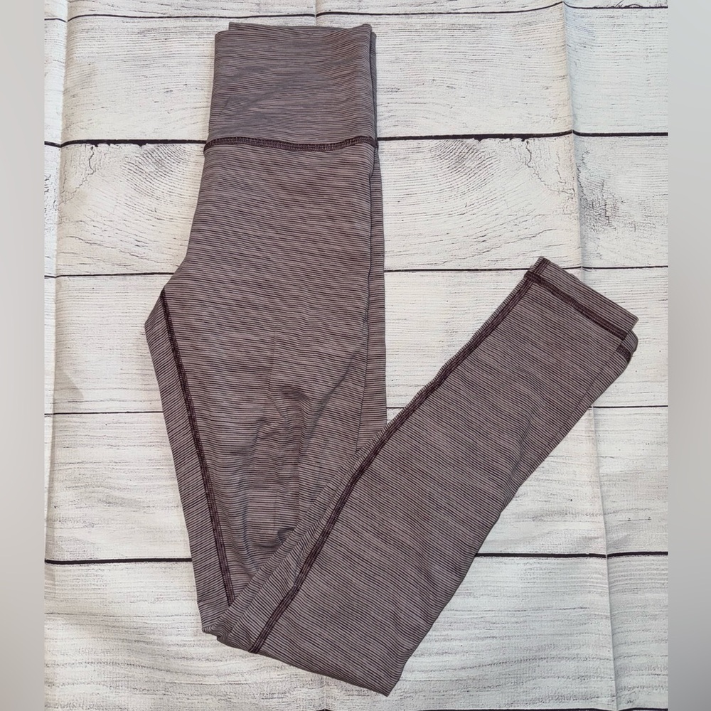 Lululemon Align Purple Stripped Leggings